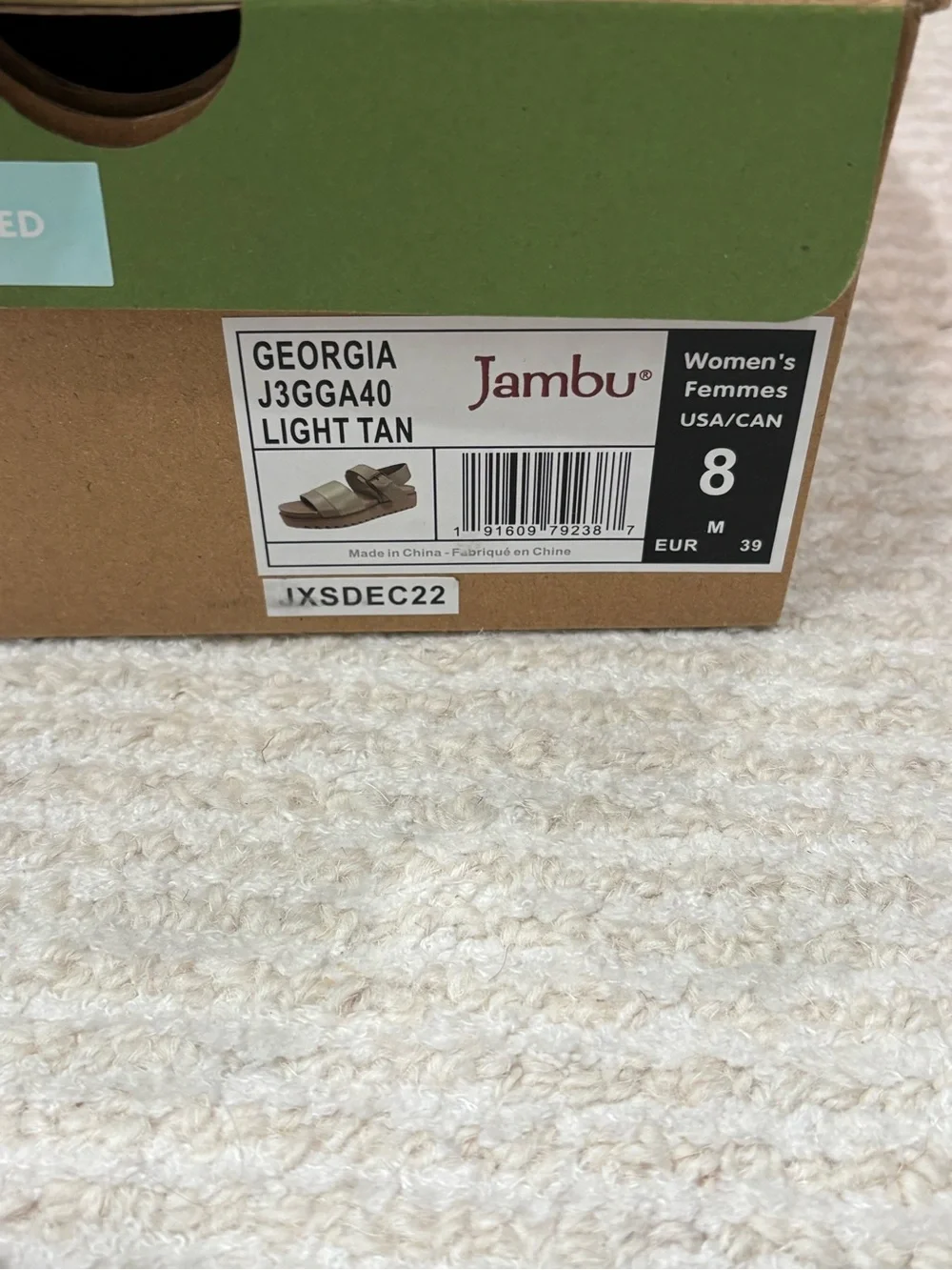 NWT Jambu Georgia Sandal 8 Light Tan